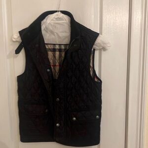 Burberry Brit Men’s Black Plaid Quilted Vest